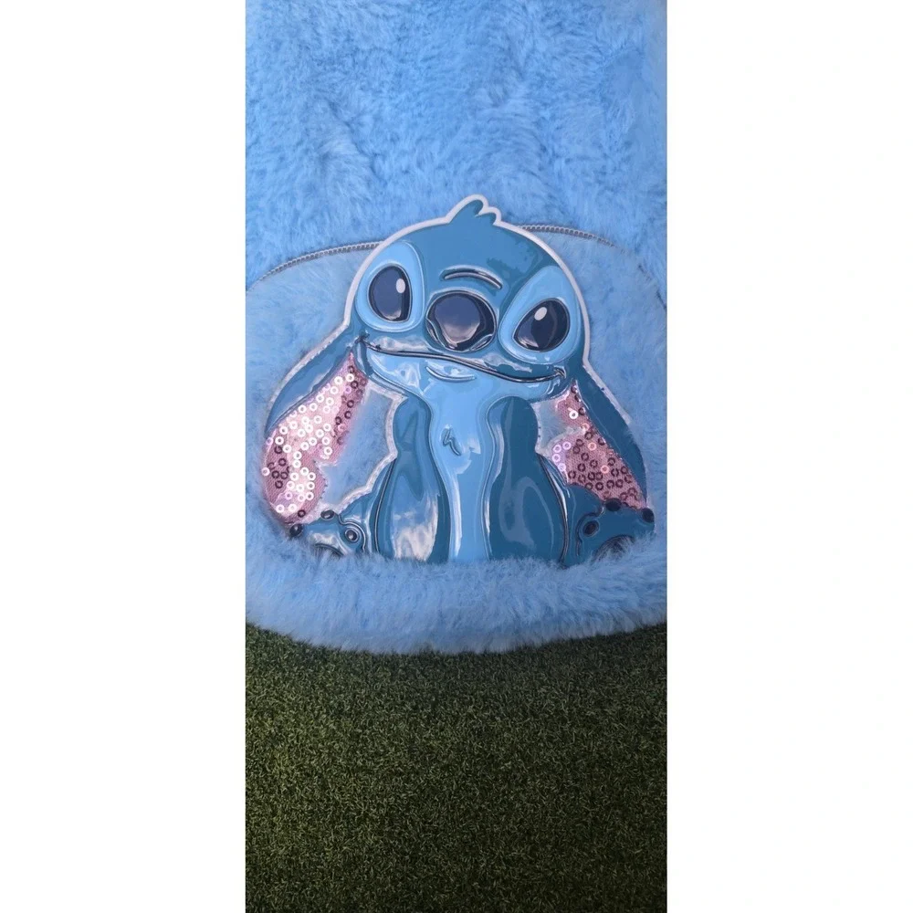 Kids Plush Blue Character Backpack Faux Fur Mini Bag Cartoon School Travel Bag